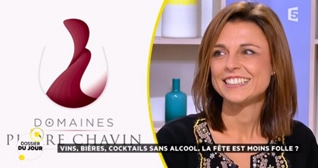 Mathilde Boulachin, co-fondatrice des Domaines Pierre Chavin, sur le plateau de La Quotidienne France 5